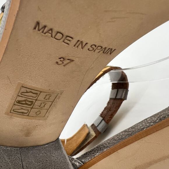 Sundance Twilight Zephyr Sandal EU 37 US 6.5-7 Ankle Strap Metallic Leather Heel - Picture 8 of 10